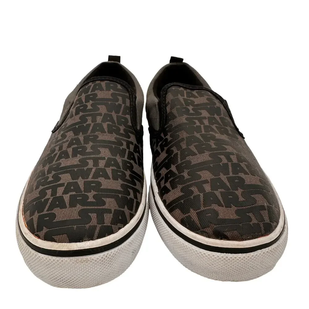 Skechers Star Wars Logo The Menace Jedi Knight Slip On Canvas Shoes Size 6.5